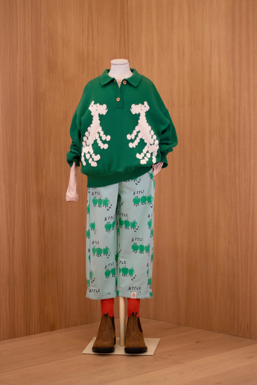 [The Animals Observatory]   CAMEL KID PANTS GREEN