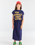 [The Animals Observatory] ORCA KID MIDI DRESS DEEP BLUE