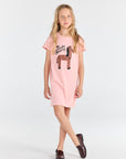 [The Animals Observatory]   GORILLA KID DRESS SOFT PINK