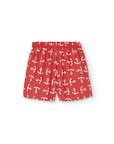 [The Animals Observatory]   PUPPY KID SHORTS RED