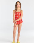 [The Animals Observatory]   CLOWNFISH KID SWIMSUIT RED