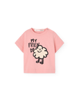 [The Animals Observatory]   PANGOLIN BABY T-SHIRT SOFT PINK