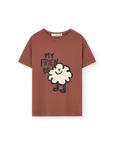 [The Animals Observatory]   ROOSTER KID T-SHIRT BROWN