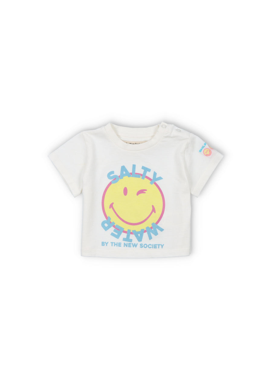 [The New Society]   Smiley Baby T-shirt Salty Water