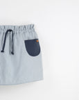[Popelin]   Skirt with navy blue pockets