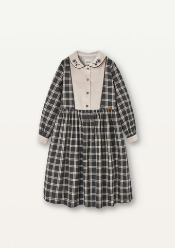 [Popelin]   dress with embroidered baby collar