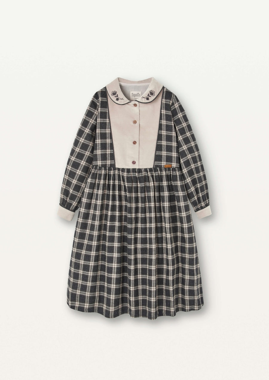 [Popelin]   dress with embroidered baby collar