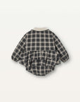 [Popelin]   romper suit with embroidered baby collar