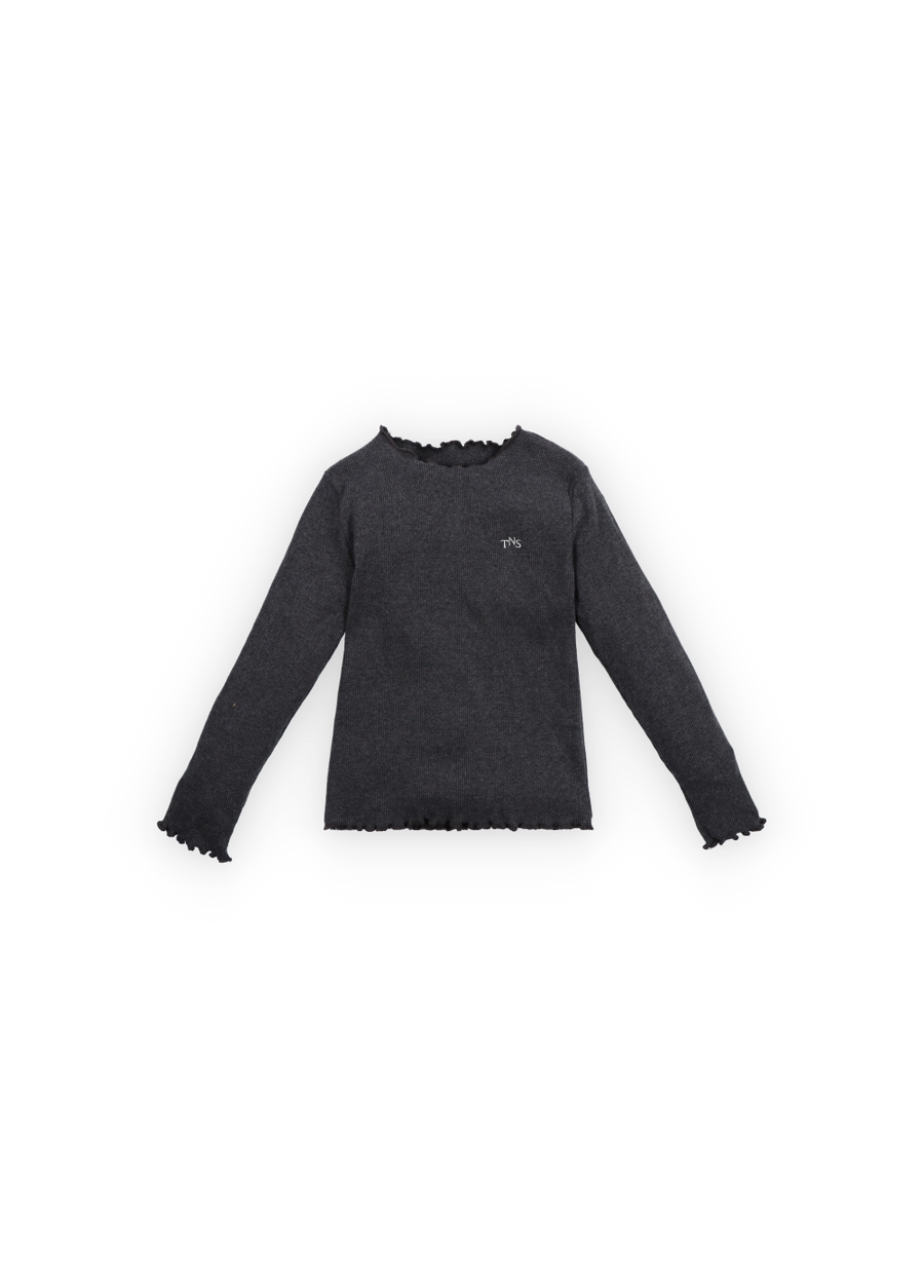 [The New Society]   TNS Rib Tee Galactic Grey Melange