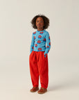 [The Campamento]  BIG FLOWERS BLUE TSHIRT