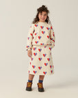 [The Campamento]   BICOLOR HEARTS SWEATSHIRT