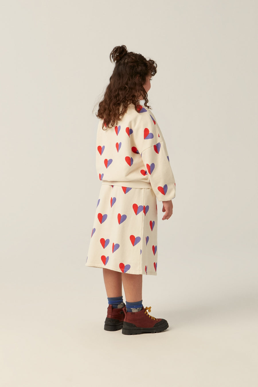 [The Campamento]   BICOLOR HEARTS SWEATSHIRT