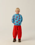 [The Campamento]   BIG FLOWERS BLUE SWEATSHIRT