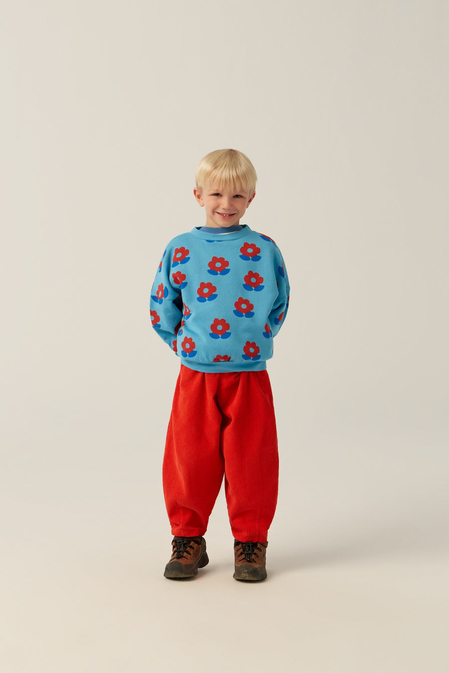 [The Campamento]   BIG FLOWERS BLUE SWEATSHIRT