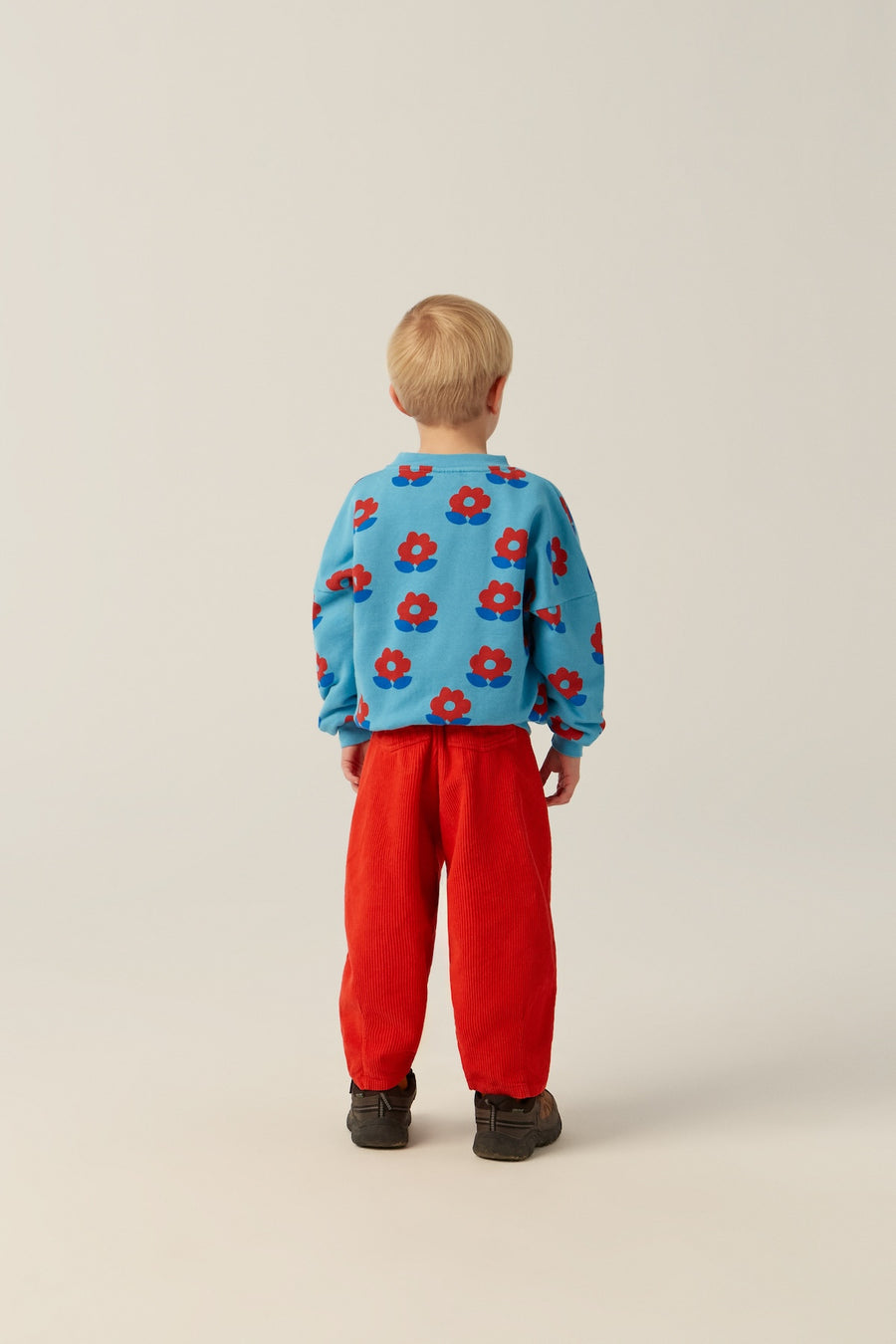 [The Campamento]   BIG FLOWERS BLUE SWEATSHIRT