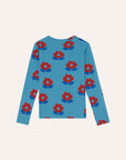 [The Campamento]  BIG FLOWERS BLUE TSHIRT