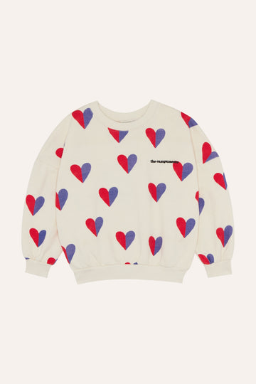 [The Campamento]   BICOLOR HEARTS SWEATSHIRT
