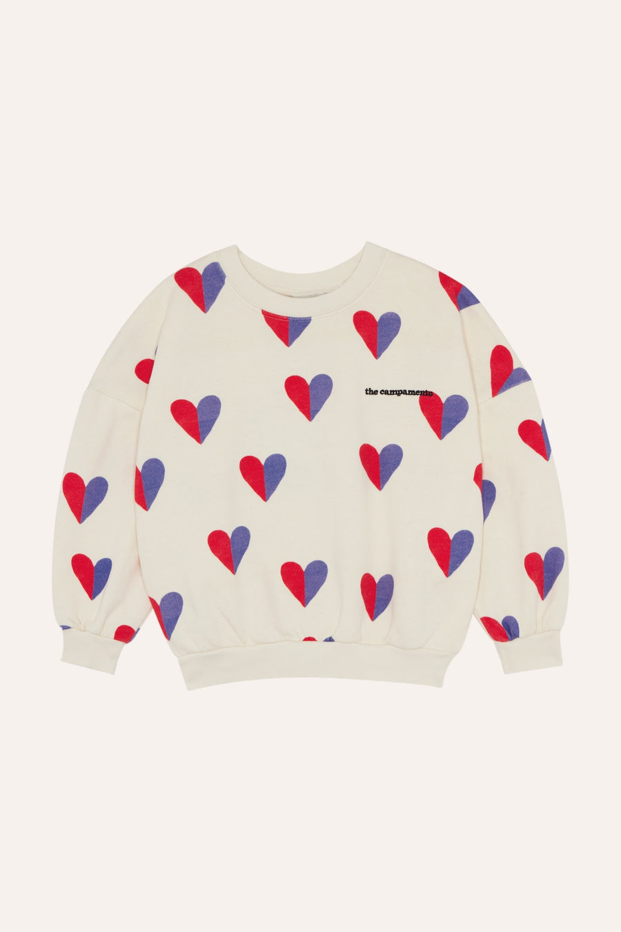 [The Campamento]   BICOLOR HEARTS SWEATSHIRT