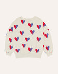 [The Campamento]   BICOLOR HEARTS SWEATSHIRT