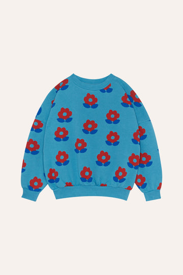[The Campamento]   BIG FLOWERS BLUE SWEATSHIRT