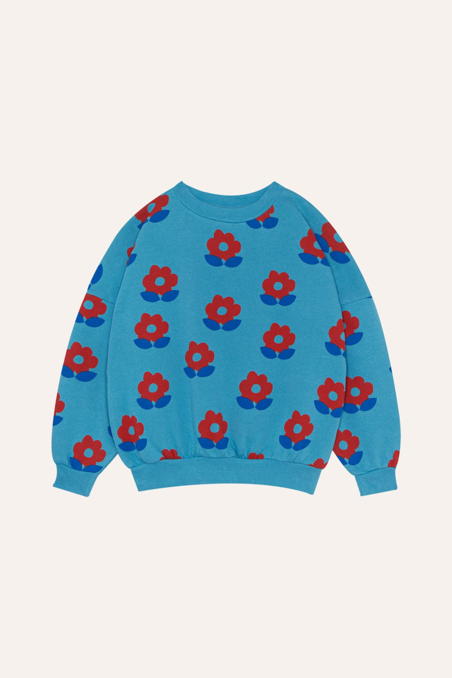 [The Campamento]   BIG FLOWERS BLUE SWEATSHIRT