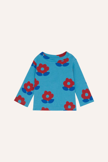 [The Campamento]   BIG FLOWERS BLUE BABY TSHIRT
