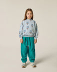[The Campamento]   Bouquets Light Blue Sweatshirt