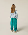 [The Campamento]   Bouquets Light Blue Sweatshirt