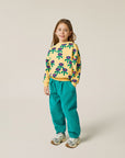 [The Campamento]   Blue Daisies Allover Sweatshirt