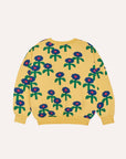 [The Campamento]   Blue Daisies Allover Sweatshirt