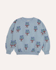 [The Campamento]   Bouquets Light Blue Sweatshirt