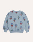 [The Campamento]   Bouquets Light Blue Sweatshirt