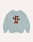 [The Campamento]   Bear Light Blue Sweatshirt
