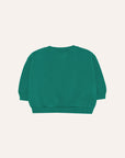 [The Campamento]   Smiling Face Green Baby Sweatshirt