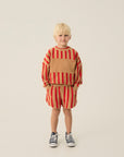 [The Campamento]   Red Stripes Sweatshirt