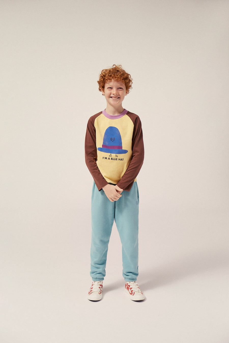 [The Campamento]   BLUE HAT LONG SLEEVES KIDS TSHIRT