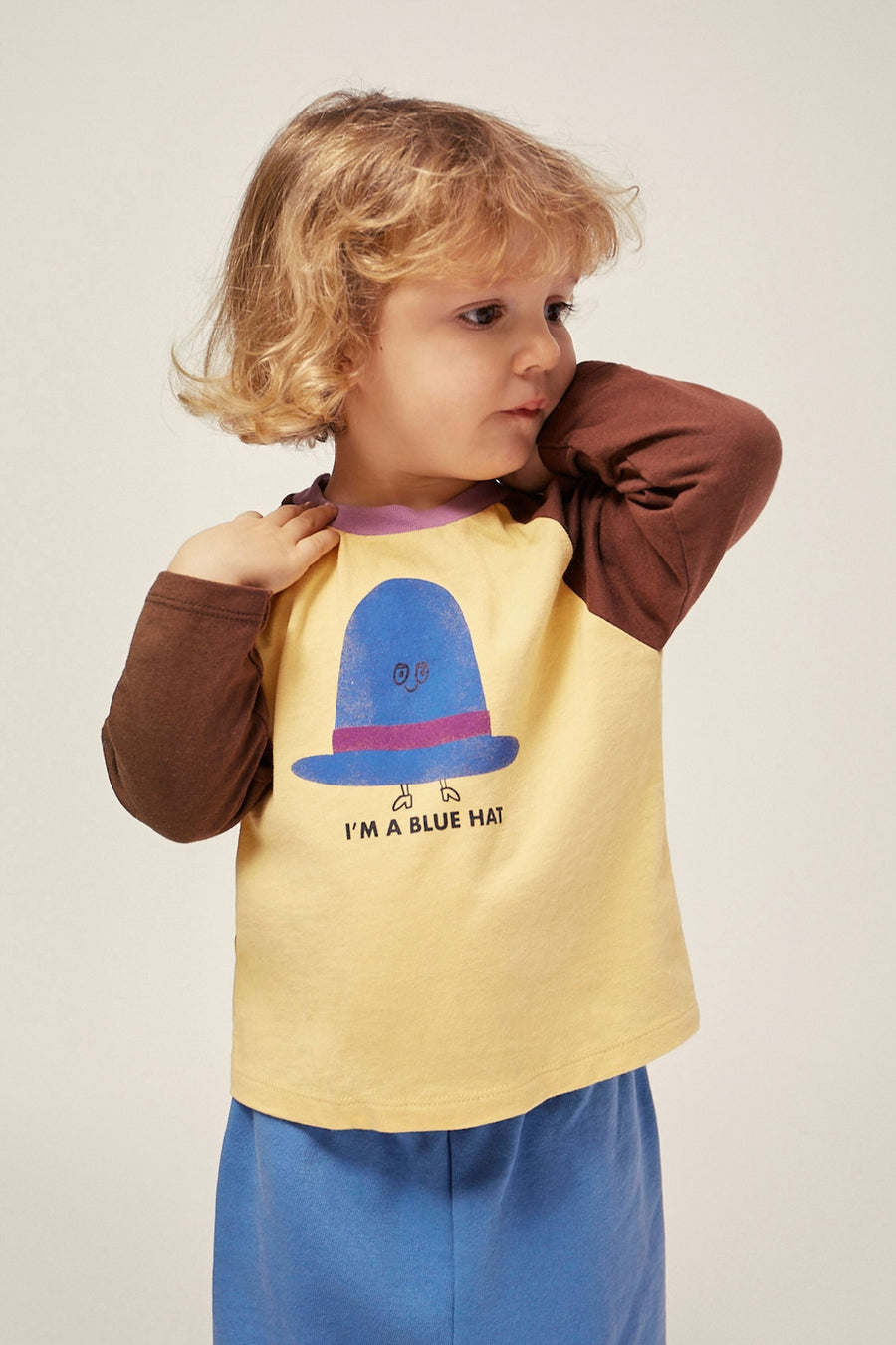 [The Campamento]   BLUE HAT LONG SLEEVES BABY TSHIRT