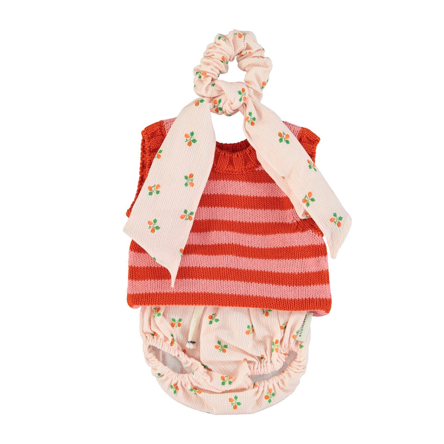[piupiuchick]   baby bloomers | light pink stripes w/ little flowers