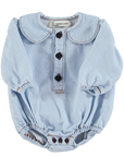 [piupiuchick]   Long sleeve romper w/ collar