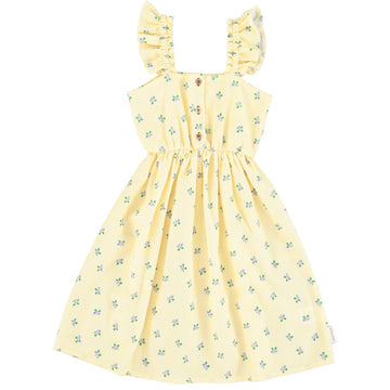 [piupiuchick]   long dress | yellow stripes w/ little flowers