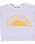 [piupiuchick]   t'shirt | lavender w/ "burning sand" print