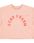 [piupiuchick]   t'shirt | light pink w/ "stay fresh" print