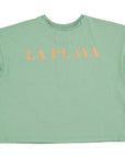 [piupiuchick]   t'shirt | green w/ multicolor circle print